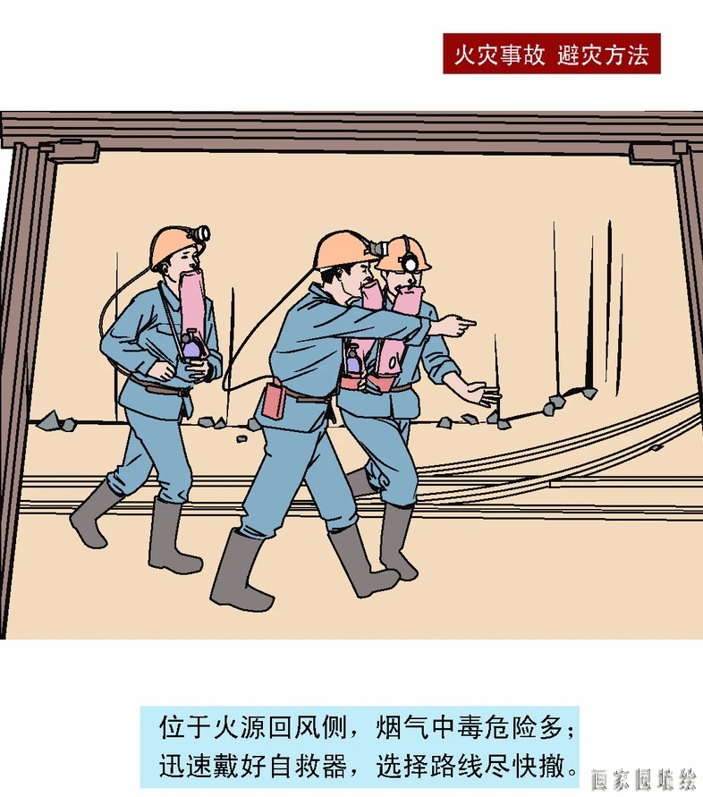 矿山企业应急救援漫画