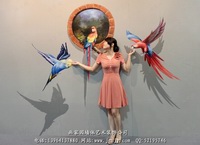 展览馆手绘3D立体画鹦鹉