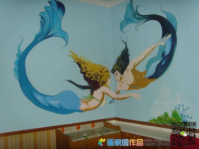 明泉海鲜城墙绘