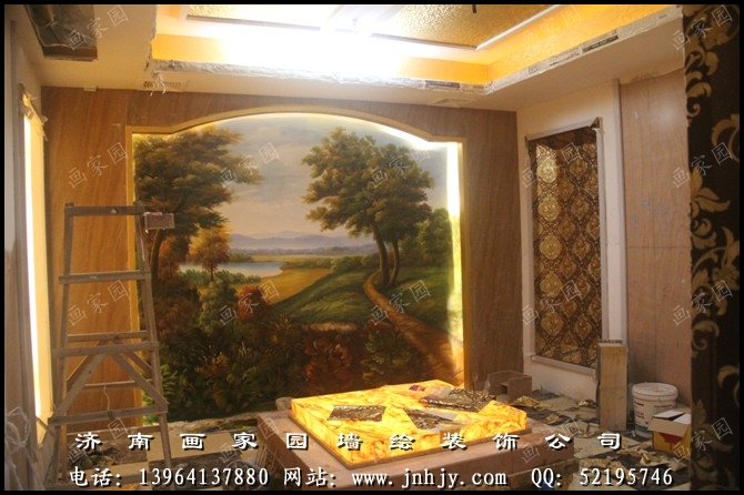 墙面彩绘风景